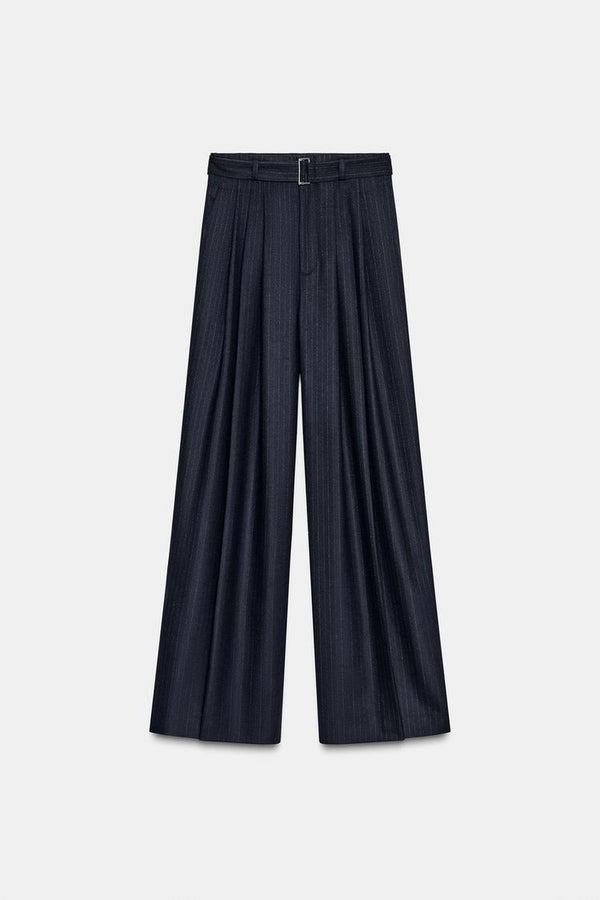 Pantalón raya diplomática con cinturón